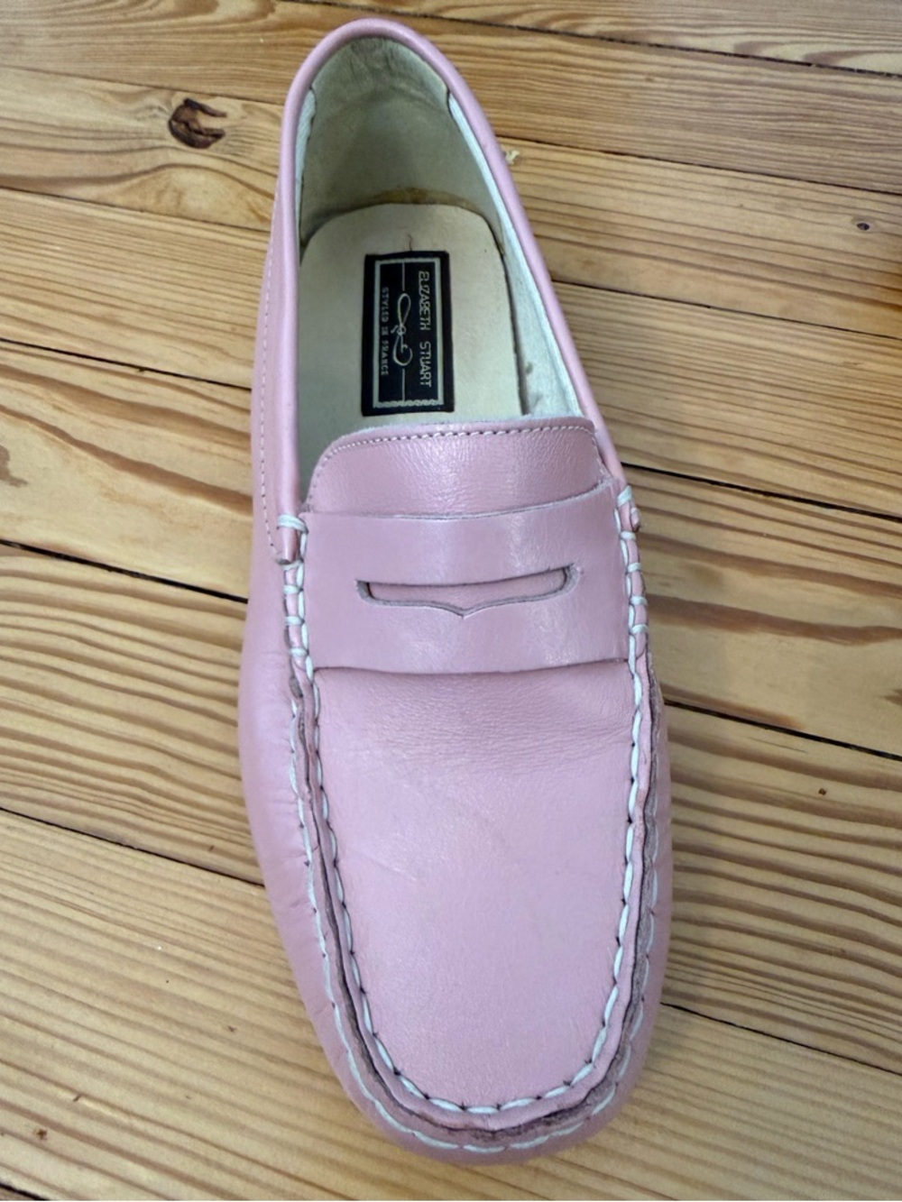 Pink loafers